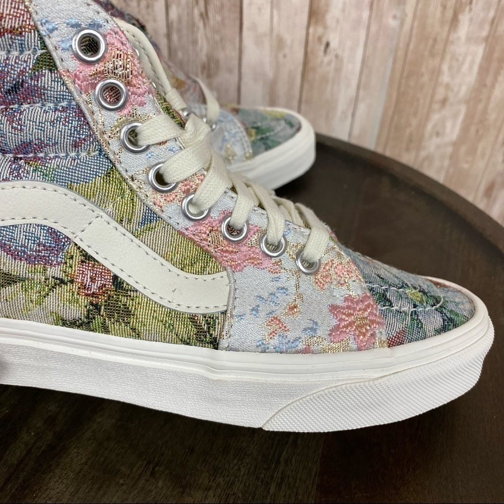 Vans Sk8-Hi Floral Tapestry High Top Sneakers Size 5 Women - Picture 5 of 11